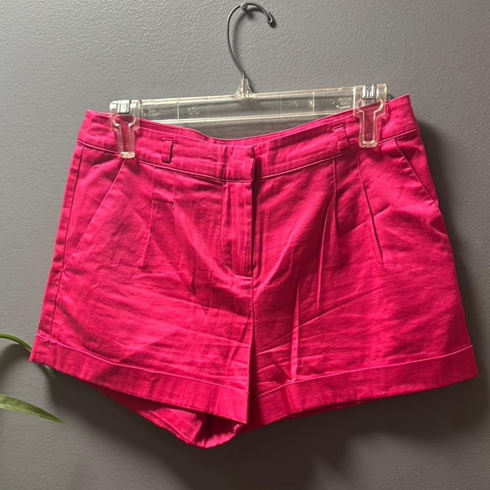 Hot Pink High Waist Summer Shorts